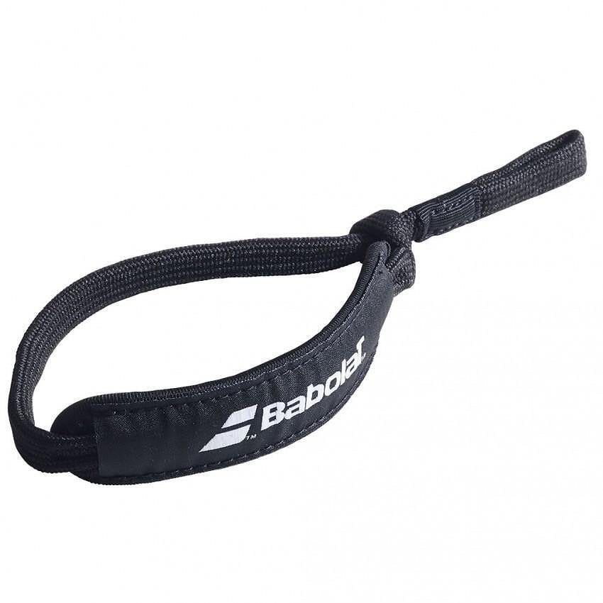 Babolat WRIST STRAP PADEL - black wrist strap for padel rackets and padel racket, compatible with SMART BUTTCAP