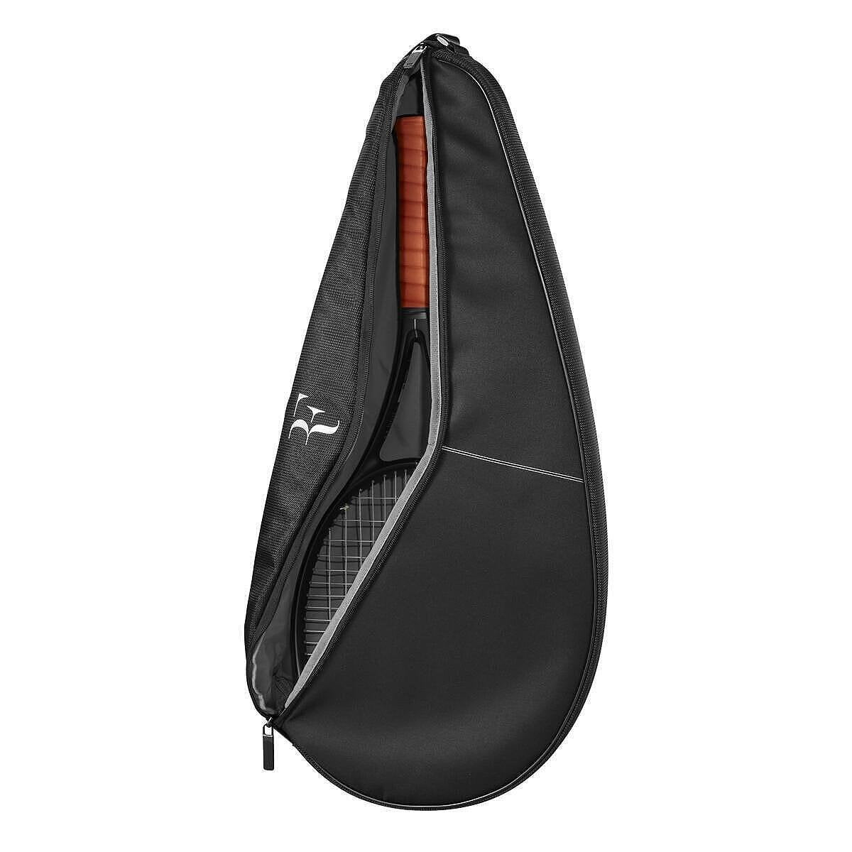 Wilson RF tennis racket case with padded compartment and pocket, a stylish choice for tennis gear and tennis bags.