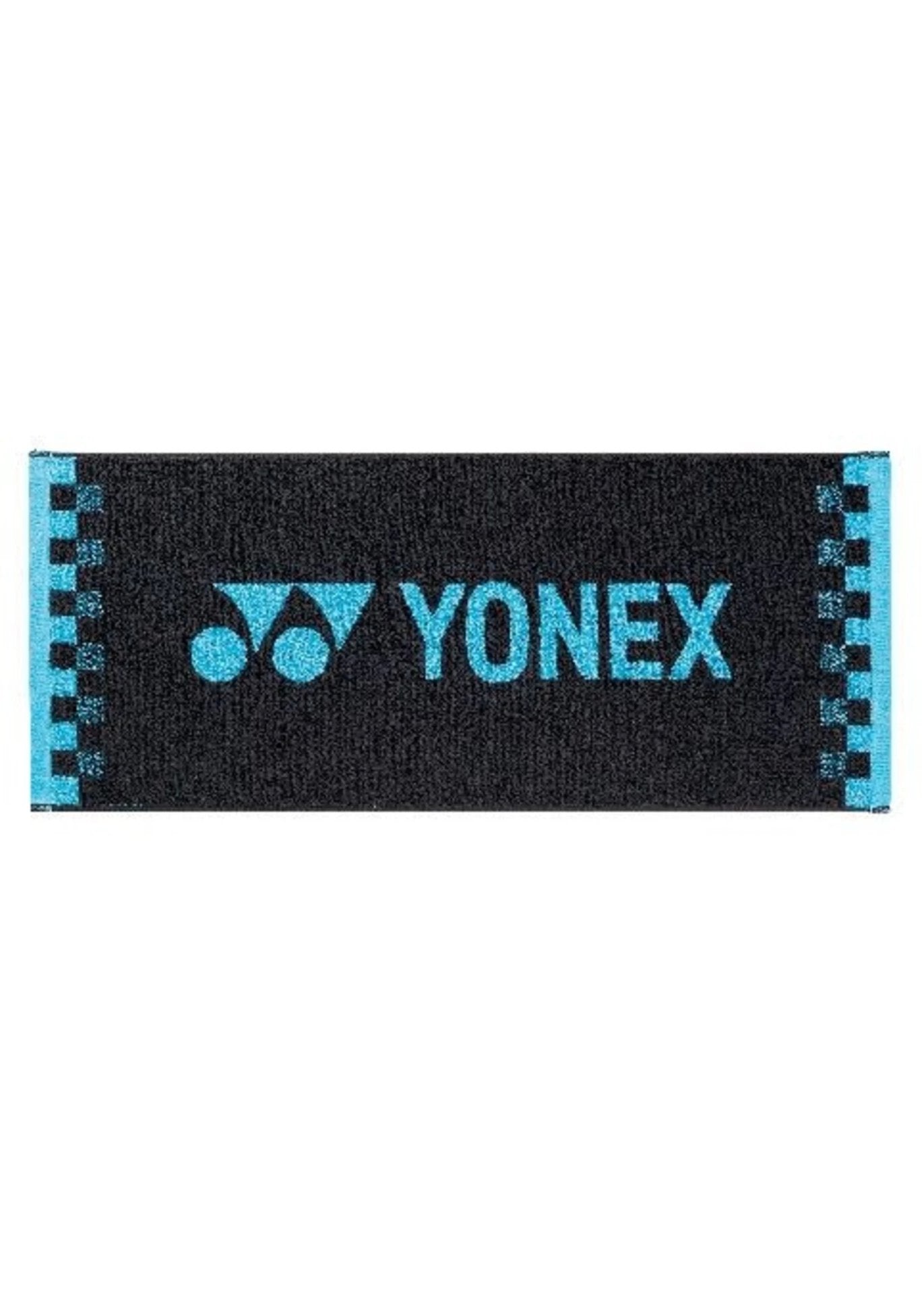 Yonex face towel 34 x 80 cm Black – black cotton towel with Yonex logo for tennis and padel