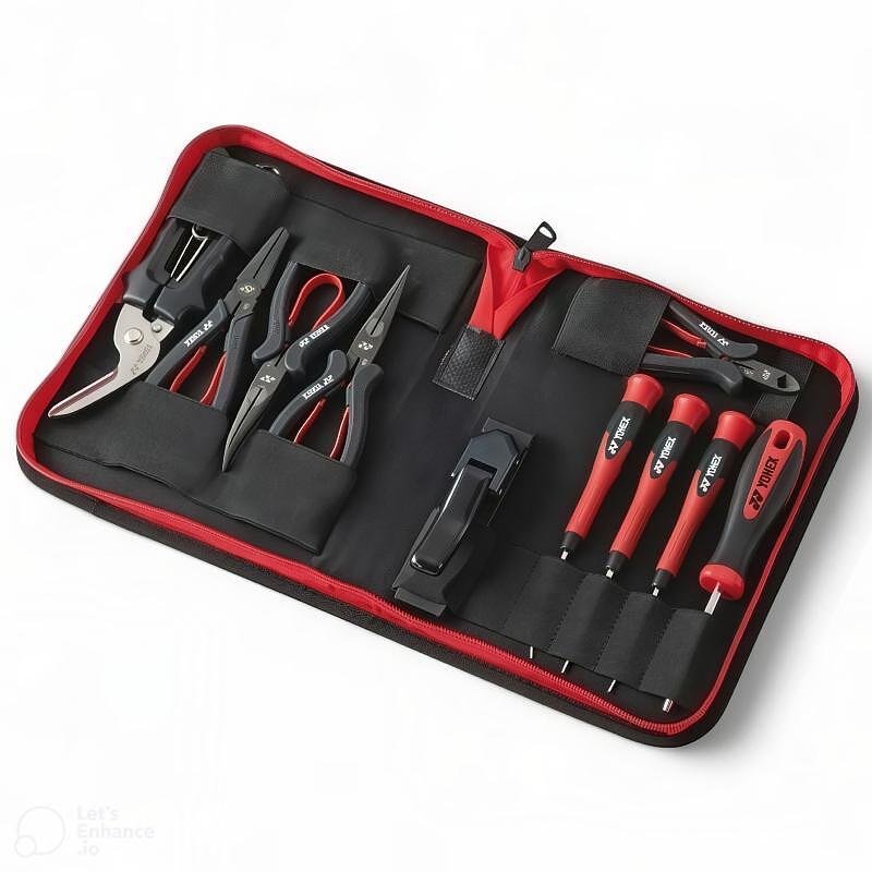Yonex stringing accessory set for tennis and badminton rackets, professional tool kit