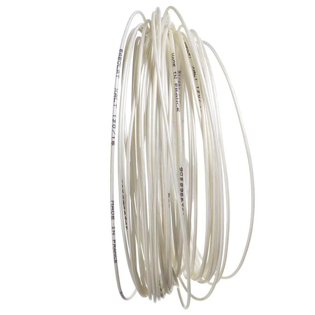 Кордаж Babolat XALT 1.30/16 White Spiral, мултифиламентен кордаж за комфорт и контрол.