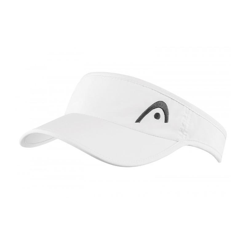 HEAD Pro Player Women Visor - white, a stylish white HEAD tennis visor for comfort and protection on the court