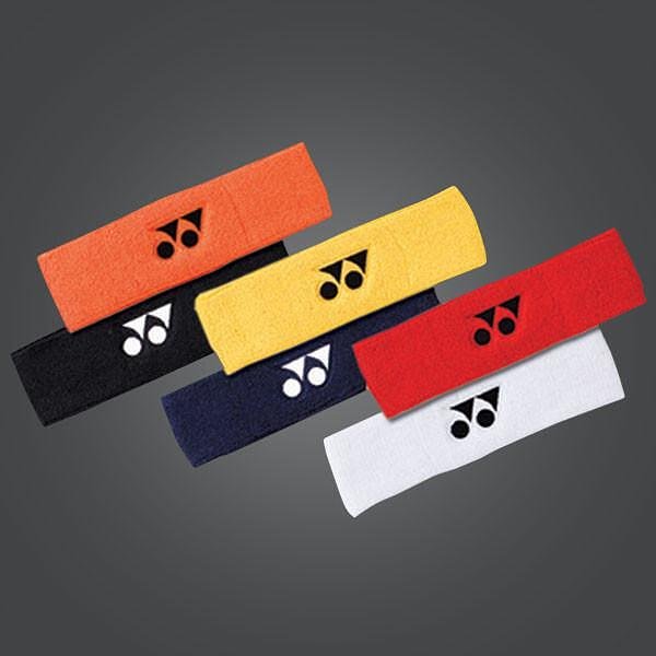 Yonex headband - red, black, white, navy blue, yellow, orange, cotton sports headband for tennis and badminton
