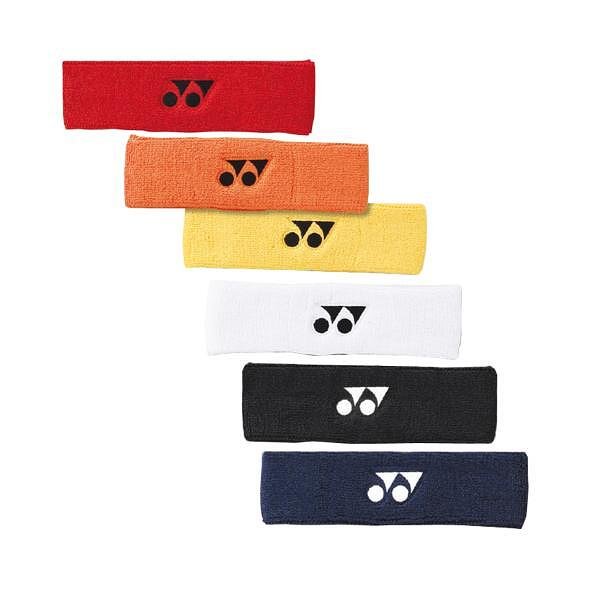 Yonex headband - red, black, white, navy blue, yellow, orange – a cotton sports headband in 6 colors.