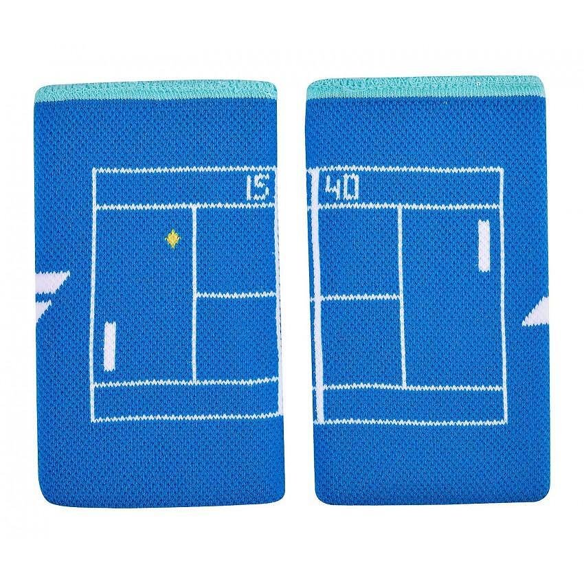 Babolat REVERSIBLE JB WRISTBAND wristbands - blue, lightweight and absorbent reversible tennis wristbands, 2-pack