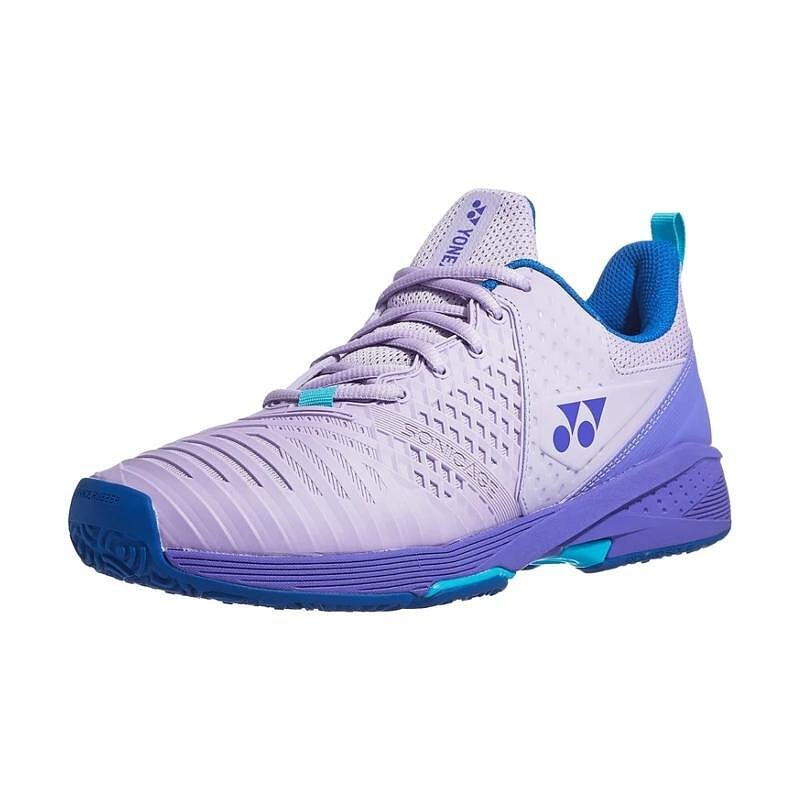 Women's Yonex PC Sonicage 3 Clay Lilac shoes, lightweight clay tennis shoes with comfort and stability