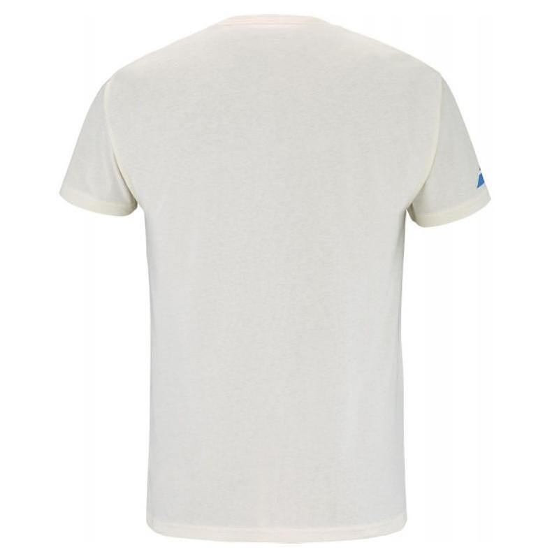 Мъжка тениска Babolat COTTON J. LEBRON 2025 - white, бяла тениска за спорт и свободно време
