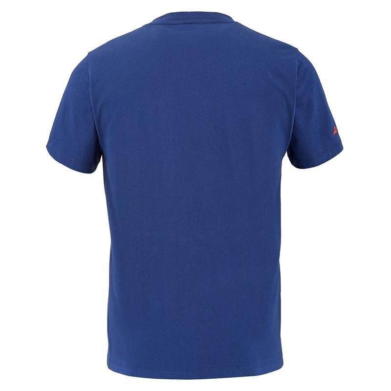 Мъжка тениска Babolat COTTON TEE J. LEBRON - blue за падел и тенис, комфортна памучна визия