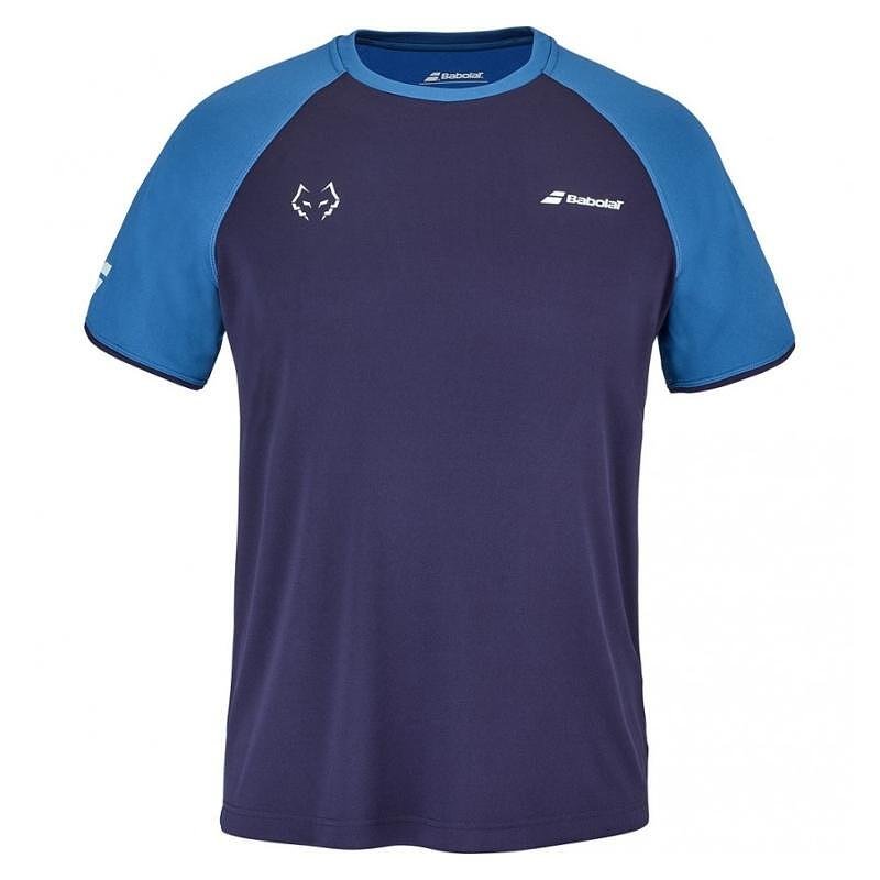 Tricou bărbătesc Babolat CREW NECK TEE LEBRON - albastru, tricou sport comod pentru tenis și padel