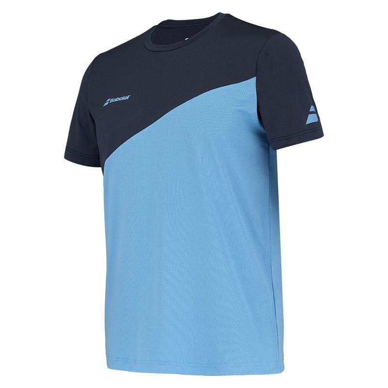 Men's Babolat DRIVE CREW T-shirt - drive blue, a sports model for tennis and padel with comfort and freedom of movement