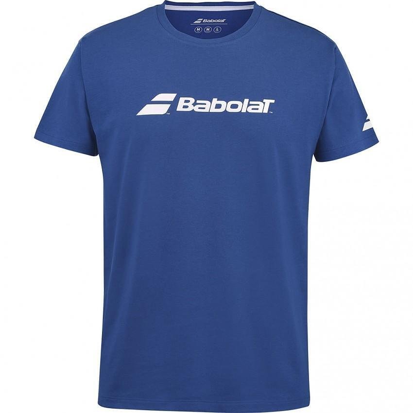 Мъжка тениска Babolat EXERCISE TEE 2024 - sodalite blue за тренировка и мач, удобна и дишаща тенис екипировка.