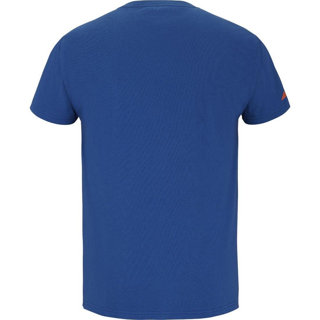 Мъжка тениска Babolat EXERCISE BIG FLAG - dark blue, синя тениска с класическа кройка за тенис и тренировки