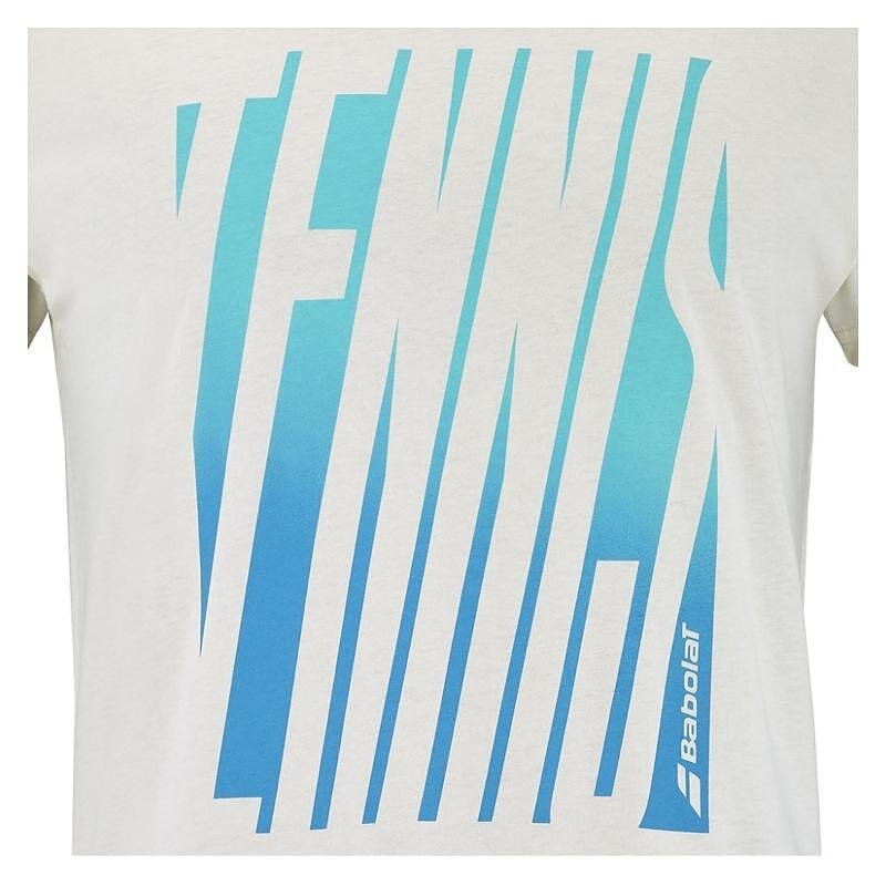 Tricou bărbați Babolat EXERCISE MESSAGE - cannoli cream cu design grafic modern și croială confortabilă
