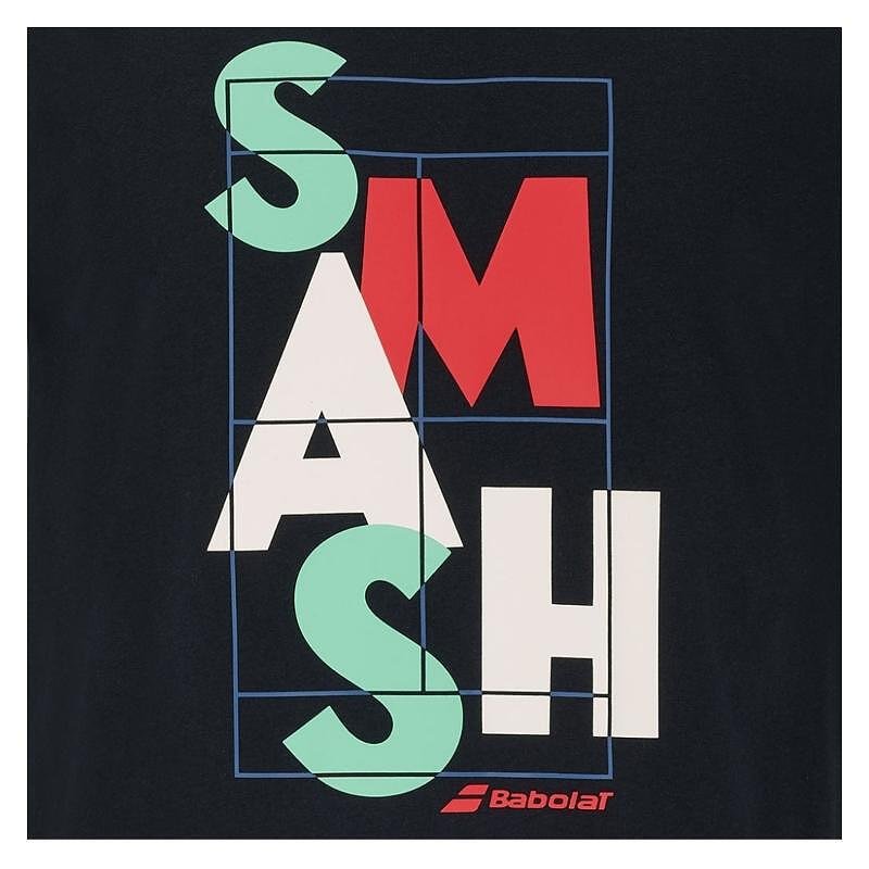 Men's Babolat EXERCISE MESSAGE T-shirt - black with a modern graphic print and a comfortable fit for training and leisure