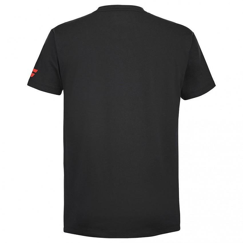 Мъжка тениска Babolat EXERCISE TEE 2024 - black, удобна за тренировка и мач, черен модел