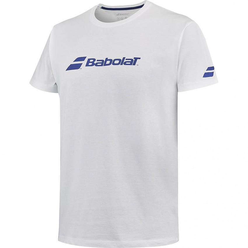 Tricou bărbătesc Babolat EXERCISE TEE 2024 - alb, confortabil pentru antrenament și meci