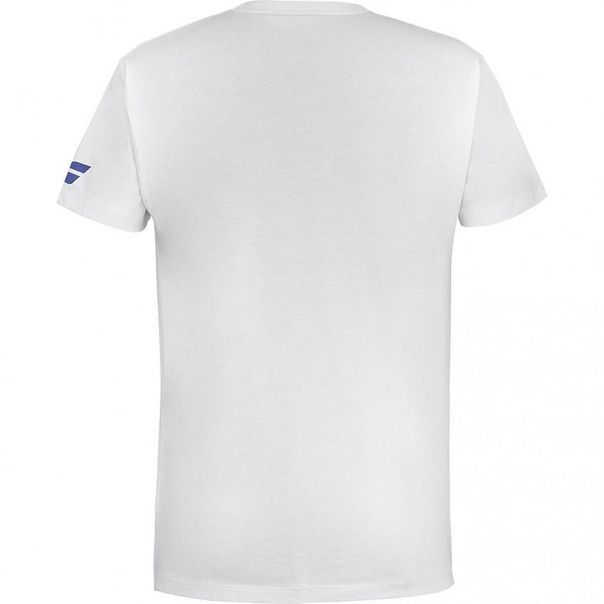 Tricou bărbătesc Babolat EXERCISE TEE 2024 - alb, tricou alb pentru antrenament și meci