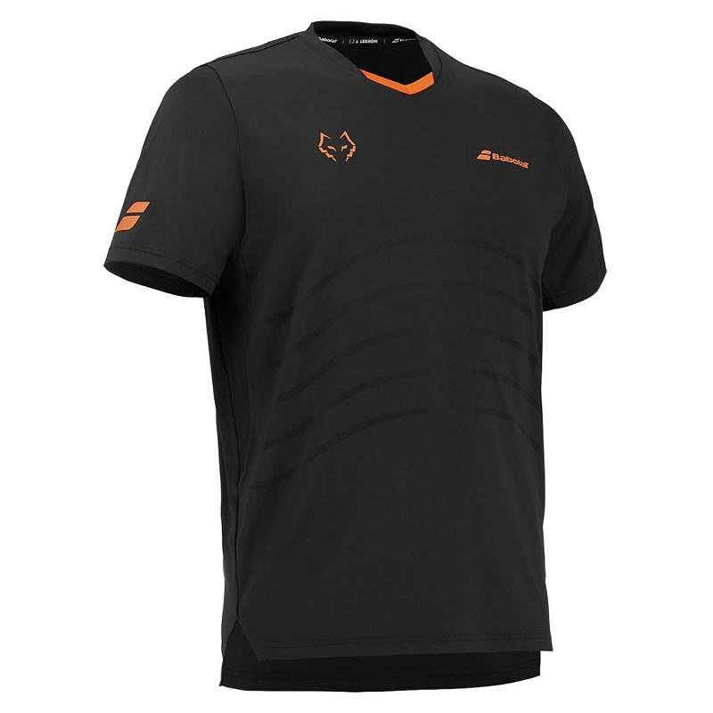 Мъжка тениска Babolat REPLICA JUAN LEBRON - black, стилна тенис екипировка за падел и тенис с комфорт и свобода на движение