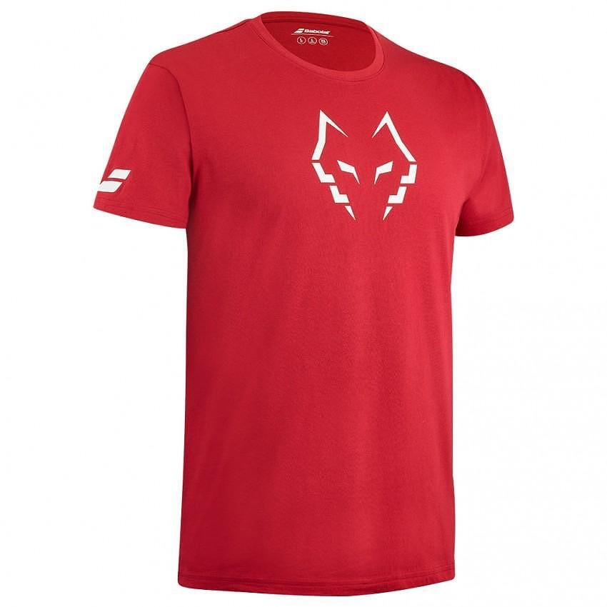 Men's Babolat TEE LEBRON T-shirt - red, stylish sports T-shirt for tennis and padel
