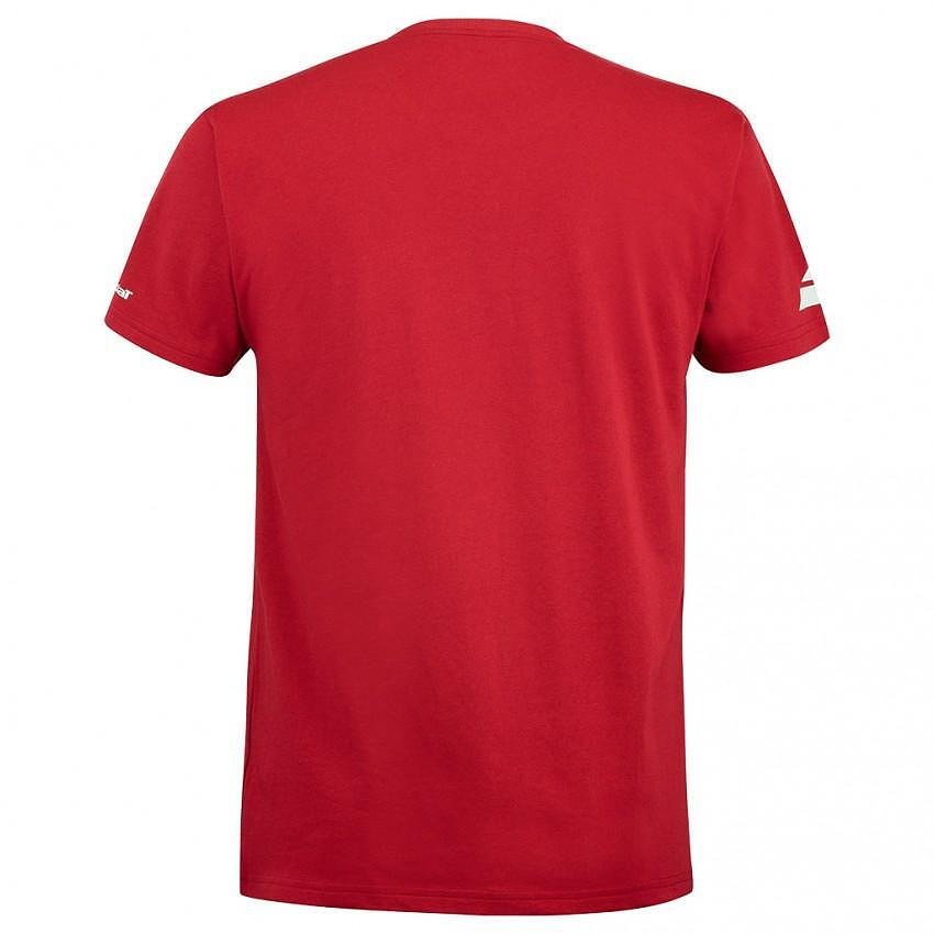 Men's Babolat TEE LEBRON T-shirt - red, red sports T-shirt for padel and tennis, all-day comfort