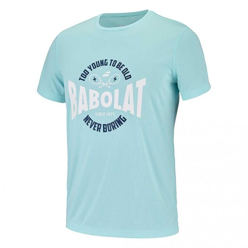 Tricou bărbătesc EXERCISE GRAPHIC TEE - albastru deschis