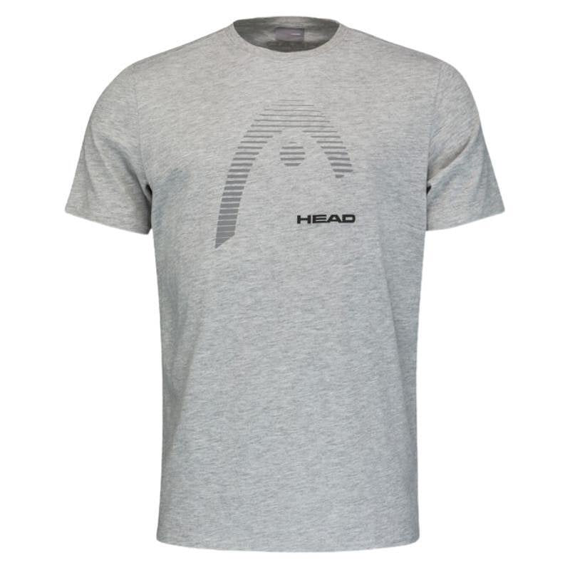 Men's HEAD Carl T-shirt / 811303 - GM, gray HEAD T-shirt with logo for tennis gear and comfort