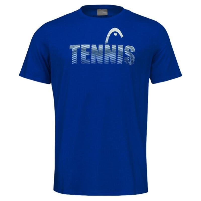 Tricou bărbătesc HEAD Colin / 811293 - RO - tricou albastru cu logo TENNIS, confort pentru echipament de tenis
