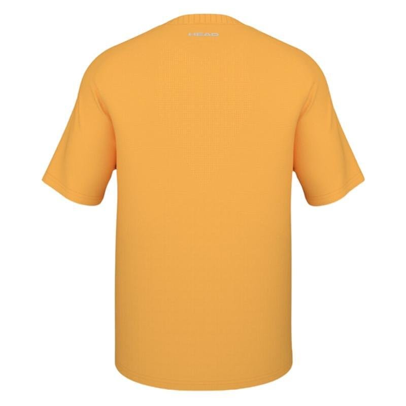 Men's HEAD Performance T-Shirt in yellow, breathable sports T-shirt for tennis and padel