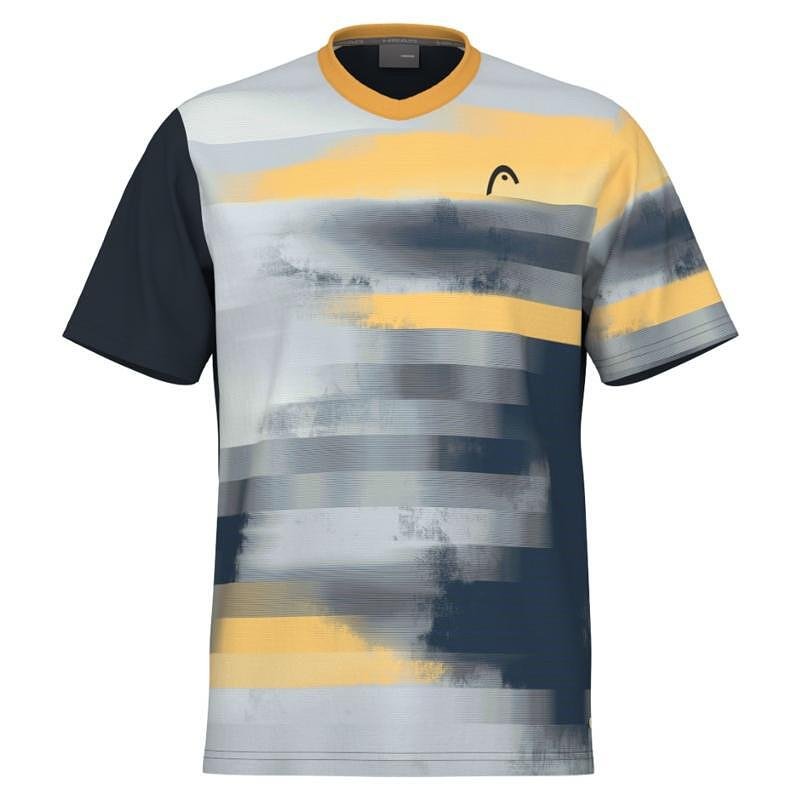 Tricou de bărbați HEAD Topspin T-Shirt / 811564 - NVXV, tricou elegant cu spate din plasă și design colorat pentru echipament de tenis