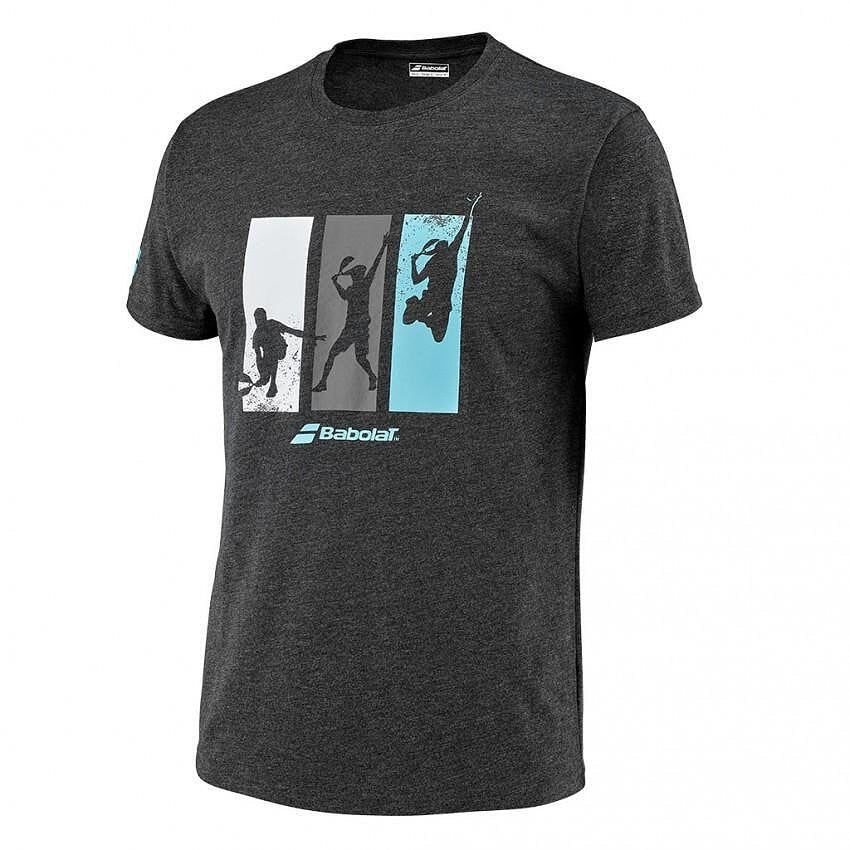 Men's PADEL COTTON T-shirt - blk, hthr