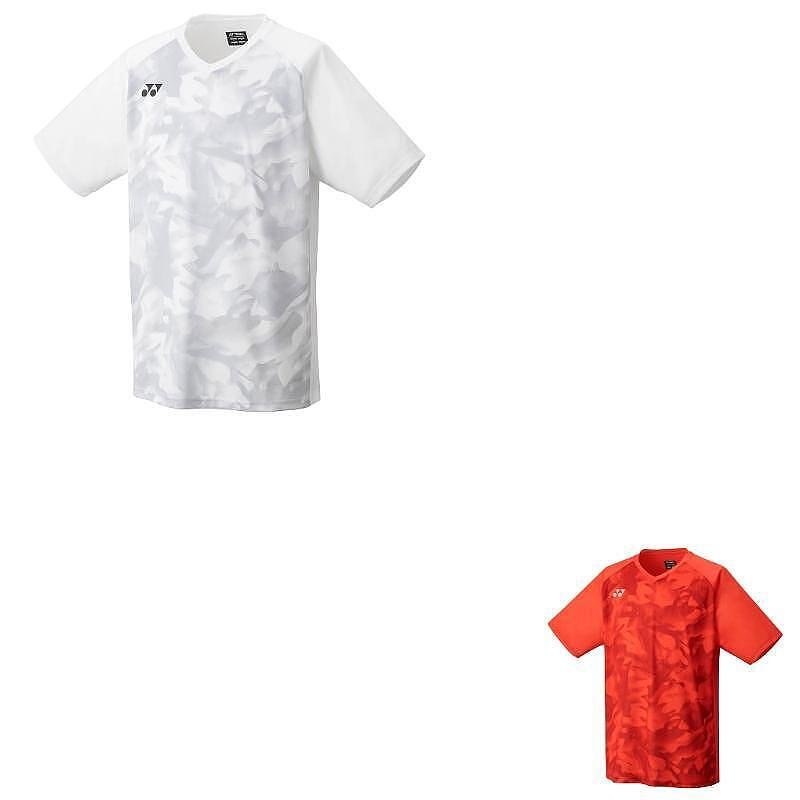 Мъжка тениска Yonex 2025 CREW NECK SHIRT Pearl Red, лека и дишаща тенис екипировка за тенис и падел