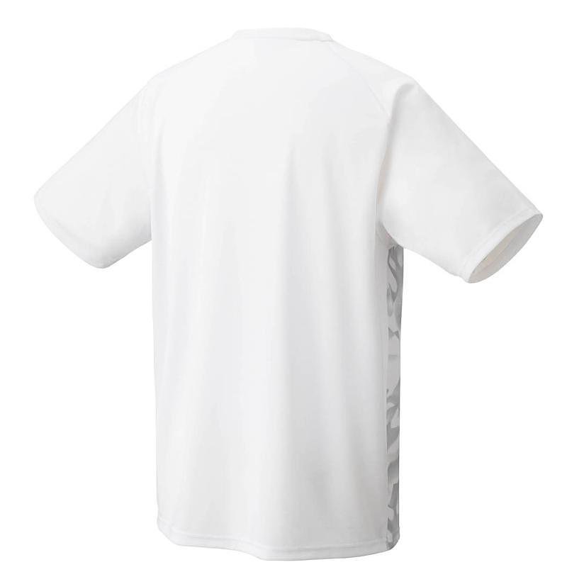Men's Yonex 2025 CREW NECK SHIRT WHITE, white Yonex sports T-shirt for comfort and play
