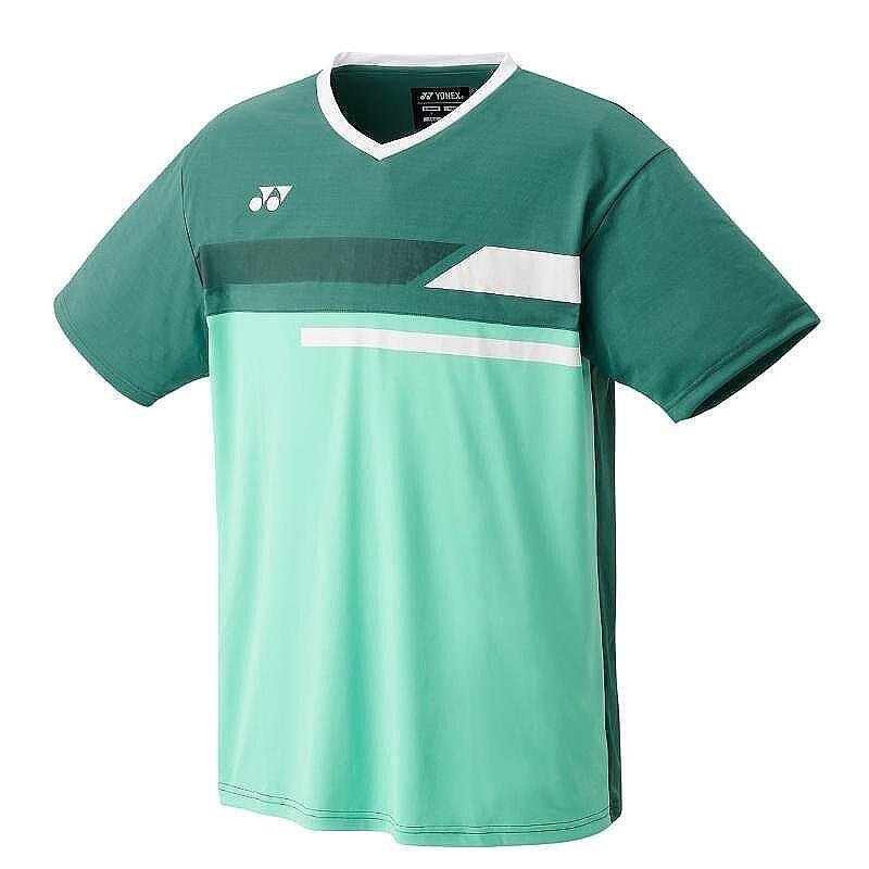 Men's Yonex CLUB TEAM Antique Green T-shirt - a lightweight sports T-shirt for tennis and training with UV protection and comfort