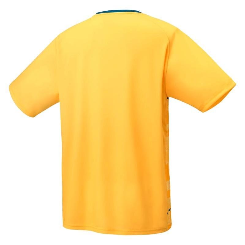 Men's Yonex Club Team 2025 Soft Yellow – lightweight sports T-shirt with UV protection for tennis and training.