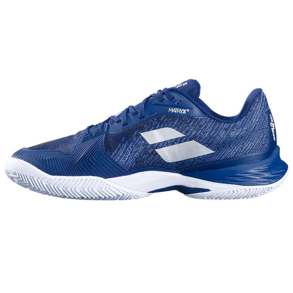 Men's Babolat JET MACH 3 CLAY tennis shoes - dark blue, silver – tennis shoes for stability, comfort and traction