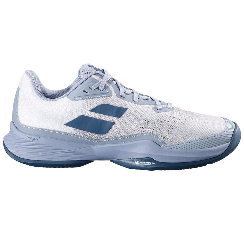 Men's Babolat JET MACH 3 CLAY sneakers - white, dark grey for tennis with comfort, stability and grip on clay court surfaces