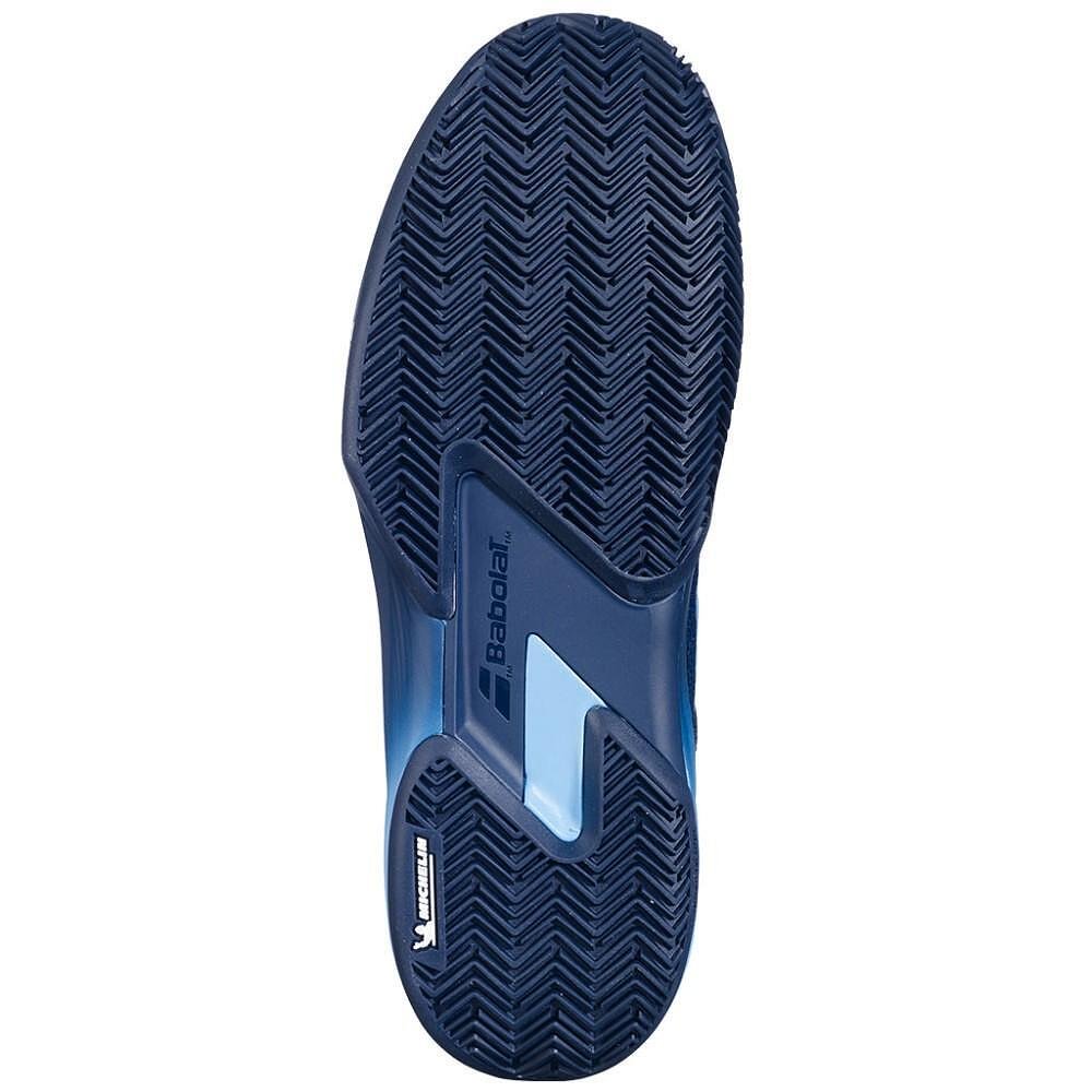 Men's Babolat SFX 4 CLAY MEN - drive blue with a clay sole for comfort and stability during tennis.