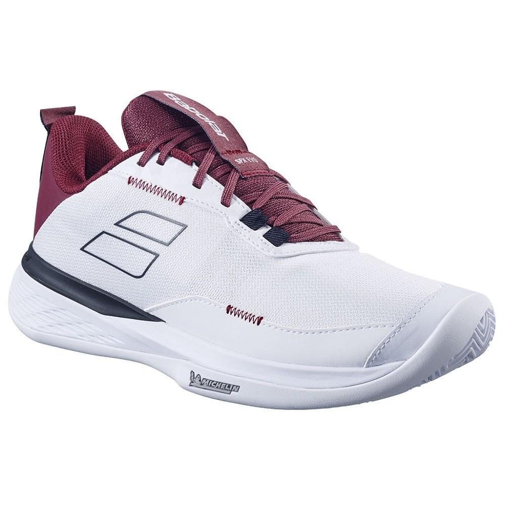 Men's Babolat SFX EVO CLAY shoes - white, port royale – stylish tennis shoes for clay courts and maximum comfort