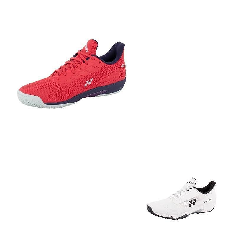 Мъжки маратонки Yonex PC AD-ACCEL Sunset Red за тенис и падел, леки и стабилни за all courts