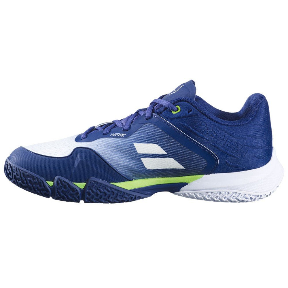 Мъжки падел маратонки Babolat PREMURA 3 MEN LEBRON BLUE / GREEN за стабилност и динамика на корта