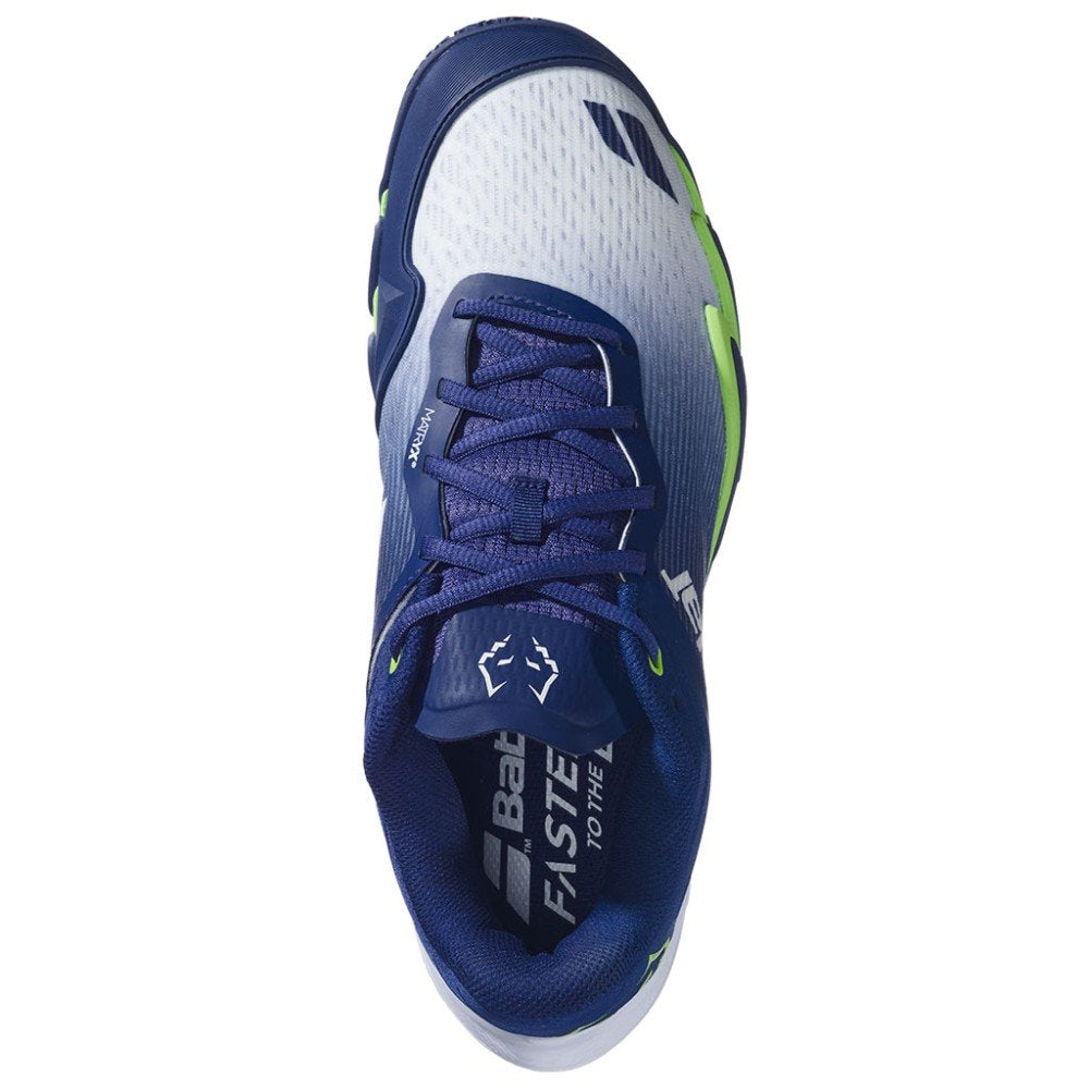 Мъжки падел маратонки Babolat PREMURA 3 MEN LEBRON BLUE / GREEN за динамика, стабилност и комфорт на корта