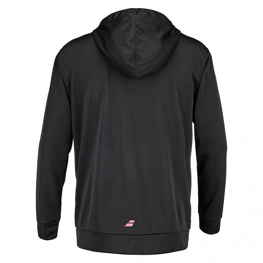 Men's Babolat PADEL HOOD BLACK black hooded sweatshirt for padel and comfort for training