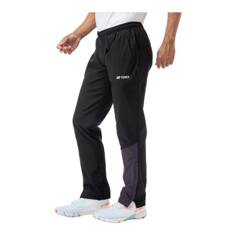 Pantaloni bărbătești Yonex Warm-Up Club Team Black, trening sport negru Yonex din linia de club 2024