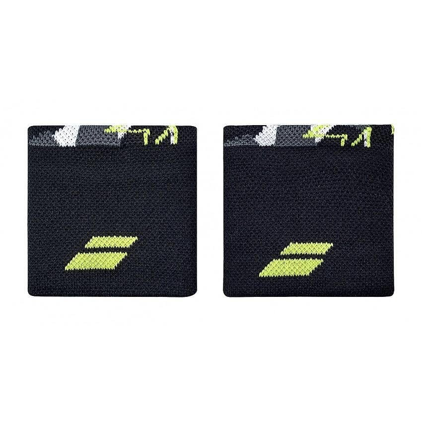 Накитници Babolat LOGO WRISTBAND AERO - тъмносив, 2 броя, леки и абсорбиращи за тенис и падел