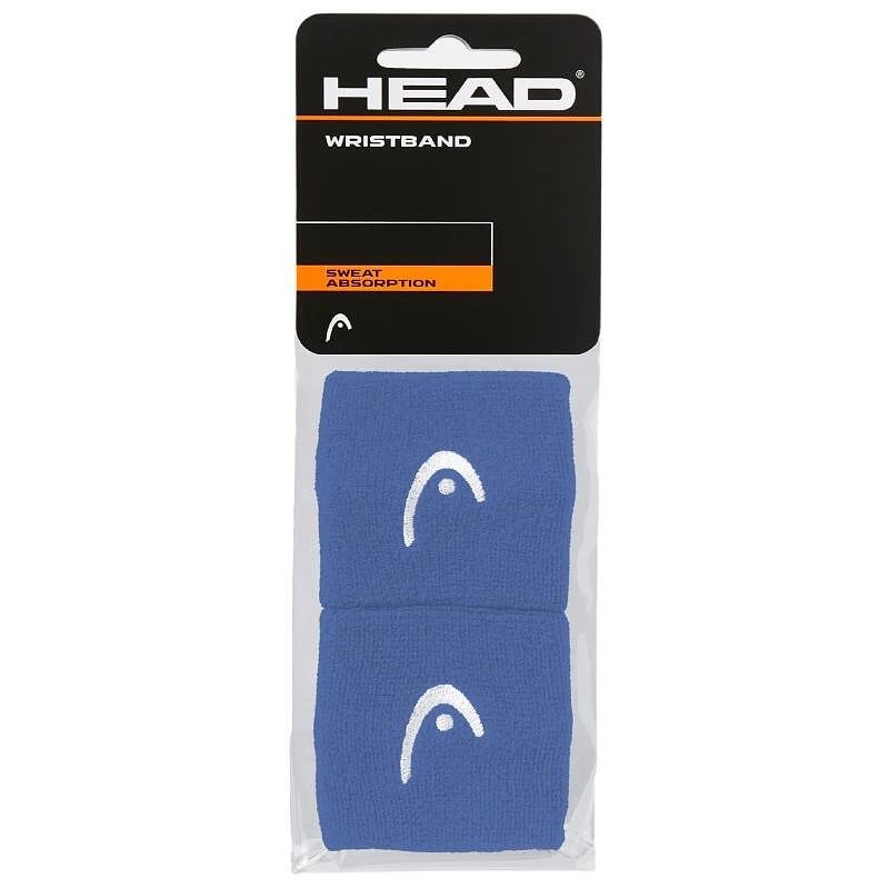 Head Wristbands 2.5“ - blue - blue HEAD sports wristbands for tennis and padel, comfortable and stretchy