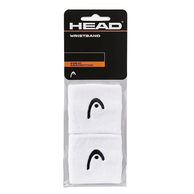 Head 2.5“ White wristbands – white sports wristbands for tennis and padel, comfortable and absorbent for intense play