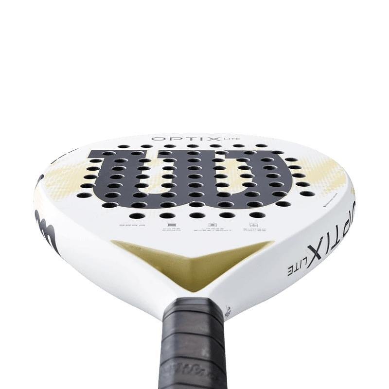 Wilson Optix V2 Lite White padel racket – a light, comfortable and maneuverable racket for beginners with a large sweet spot.