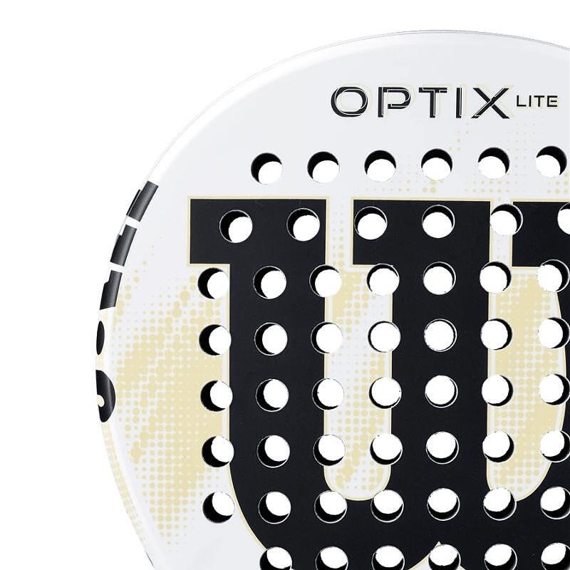 Wilson Optix V2 Lite White padel racket – a light and comfortable racket for beginners with a large sweet spot.