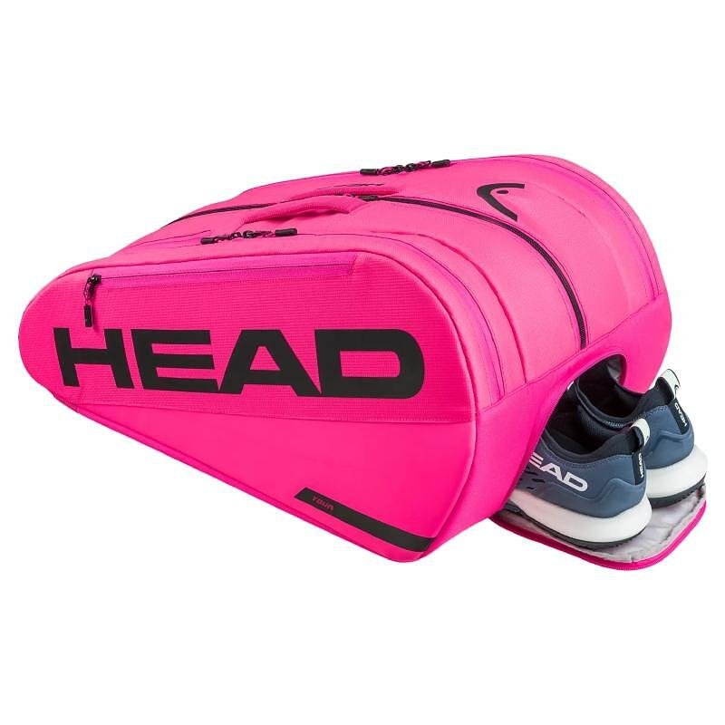 Падел термобег Head Tour Pink в розово, с голям капацитет и джобове за падел ракети, обувки и аксесоари
