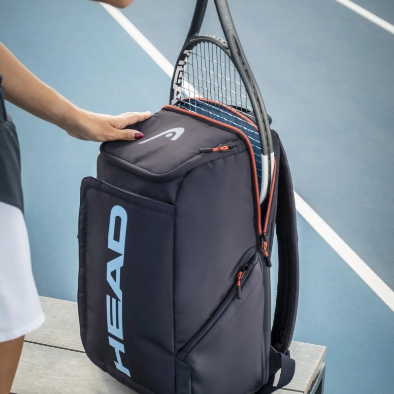 Раница Head Pro 28L Navy Blue за тенис, с място за ракета и удобен градски дизайн